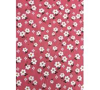 PYRHAN LTD Daisy Floral Polycotton Fabric - 45" Wide, Pink Background with White Flowers - Lightweight Printed Fabric for Quilting, Crafts, Dressmaking & Sewing by The Yard (Palepink)
