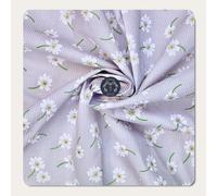 PYRHAN LTD Poly Cotton Fabric - Batik Daisy Quilt Sewing Fabric (Lilac) by The Metre