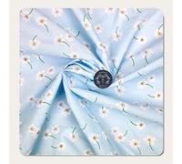 PYRHAN LTD Poly Cotton Fabric - Batik Daisy Quilt Sewing Fabric (Sky) by The Metre