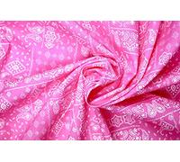 Pyrhan Paisley 100% Pure Cotton Prints - 60 inches (148 cm Approx) Wide Fabric Sold by The metre - Perfect for Sewing Projects and Dress Making. (PinkBox)