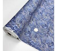 Pyrhan Paisley Dress Fabric 100% Pure Cotton Prints - 45 inches (112 cm Approx) Wide Fabric Sold by The metre - Perfect for Sewing Projects and Dress Making. (Blue White)