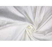 Pyrhan Paisley Jacquard Fabric by The Metre UK | 60 Inch Wide |54% Polyester 46% Viscose for Curtains, Upholstery, Art and Craft | Paisley Patterned Jacquard Fabric for Dressmaking (White)
