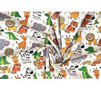 Pyrhan Polycotton Fox Patterned Printed Fabric - 45 Inch Wide - Similar to 100% Cotton - Quilting Fabric for Sewing Kits and Accessories