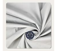 Pyrhan Poplin Poly Cotton | Fabric Per Metre UK Cotton for Sewing | Grey Canvas Fabric | Cotton Roll | Grey Lining Fabric | Cotton Sheeting Fabric | Black Material Fabric | Grey Fabric (Silver Grey)