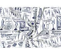Pyrhan Vintage Art 100% Pure Cotton Prints - 45 inches (114 cm Approx) Wide Fabric Sold by The metre - Perfect for Sewing Projects and Dress Making.
