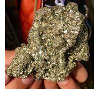 Pyrite Crystal Cluster Irregular Stone Rock Sample Home Decoration Raw Crystals Ornaments (Size : 300-350g)