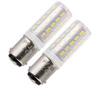 PYRJIN B15 Led Bulb 220V, Pygmy Bulb Bayonet, Ba15D 45W Halogen Replacement, Cool White 6000K, Non-dimmable, for Sewing Machine/Refrigerator/Cooker Hood/Appliance Lamps (2-Pack)