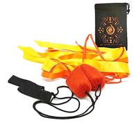 Pyro Pixies Elemental Ribbon Poi and Cascade Juggling Bag - Beginner Practice Ribbon Tail Poi Set (Fire)
