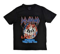 Pyro World Tour Cotton T-Shirt Def Leppard Black M