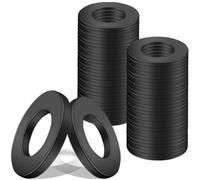 Pyroclasia 30 Pieces M12 Washers Black Flat Washer Penny M12 x 24mm Carbon Steel Metal Sealing Gasket Round Lager Repair Washers for Bolts Screws Nuts