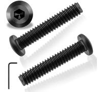Pyroclasia M5 Bolts 25 Pcs M5 X 40 mm Flat Head Allen Bolts 304 Stainless Steel Black Furniture Screw Long Bolt Fully Thread with Hex Key for Furniture Assembly Machinery Industry