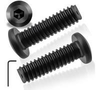 Pyroclasia M5 Bolts 30 Stück M5 X 16 mm Flat Head Allen Bolts 304 Stainless Steel Black Furniture Screw Long Bolt Fully Thread with Hex Key for Furniture Assembly Machinery Industry