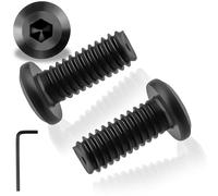 Pyroclasia M6 Bolts 25 Pcs M6 X 16 mm Flat Head Allen Bolts 304 Stainless Steel Black Furniture Screw Long Bolt Fully Thread with Hex Key for Furniture Assembly Machinery Industry
