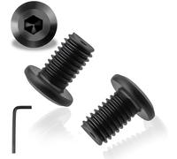 Pyroclasia M8 Bolts 25 Pcs M8 X 12 mm Flat Head Allen Bolts 304 Stainless Steel Black Furniture Screw Long Bolt Fully Thread with Hex Key for Furniture Assembly Machinery Industry