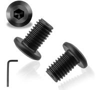 Pyroclasia M8 Bolts 25 Pcs M8 X 16 mm Flat Head Allen Bolts 304 Stainless Steel Black Furniture Screw Long Bolt Fully Thread with Hex Key for Furniture Assembly Machinery Industry