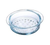 Pyroflam Borosilicate Clear Glass Steamer Basket, 20cm, White