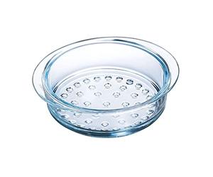 Pyroflam Borosilicate Clear Glass Steamer Basket, 20cm, White