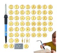 Pyrography Device - Wood Burning Piston, Lettering Pyrography | Alphabet Burning Set Numbers, Wood Burning Tool for Creative and Hobby Artists, Hot Stamping Tool Wood Personalised Gifts and Decoration