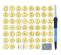 Pyrography Kit For Wooden Letters - Pyrograph Case With Engraving And Embossing - Numeric Alphabetic Template With Molds For Crafts In Heat Techniques
