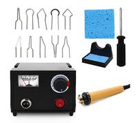 Pyrography Machine,Sunydog Wood Burner Pyrography Pen Burning Machine Gourd Crafts Tool Set with Welding Wire Top Adjustable Temperature