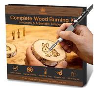 Pyrography Soldering Iron Set, 68-Piece Burning Tool with Adjustable Temperature from 200 to 450°C, Burning Iron Set with Pyrography Pen for Embossing, Carving, DIY Crafts