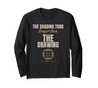 Pyrography - The Shading Took Longer - Wood Burning Long Sleeve T-Shirt
