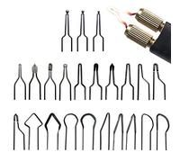 Pyrography Wire Tips, 23 Pieces Replacement Wood Burning Tips, Professional Pyrography Tips, Portable Mini No Bend High Impedance Heating Wire for 30-50W Pyrography Machine