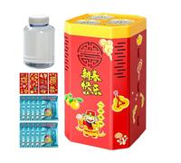 Pyrotechnic Bubble Machine - Rechargeable Sound Firefighter | 36 Holes Automatic Bubble Generator | Realistic Fire Effect LED Portable New Year Christmas Party