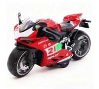 PyrrlicToy Alloy Motorbike Toy Highly Simulation Motorbike Model Pull-Back Vehicle Toy Kids Motorcycle Toys for Boys and Girls Birthday Christmas Party Supplies(Red)