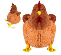 PyrrlicToy Chubby Big Chicken Stuffed Animal, Adventure Stuffed Chicken Plush Toy, Boy's and Girl's Room Decor, Funny Chickens Gift for Friend