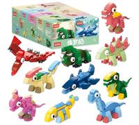PyrrlicToy Dinosaur Toy Blocks Set Dinosaurs Building Blocks Educational Toys Assemble Individually or as a Large Dinosaurs for Children’s Playtime or as a Room Decoration