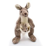 PyrrlicToy Kangaroo Stuffed Animal, Mum Kangaroo Hold Baby Plush Toy, Stuffed Soft Cuddly Animals,Soft Toy, Children's Gifts (Grey)