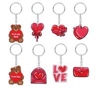 PyrrlicToy Keychain Set, Keyring Little Bear, Mini Cute Tiny Keychain,keychain Set for couples,Car Keys,Valentine's Day Gift for Men and Women