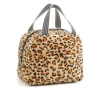 PyrrlicToy Leopard Print Lunch Box Bag,Leopard Print Cheetah Insulated Leakproof Lunch Bag,Large Insulated Lunch Box,Large Capacity,for Work, School, Picnic, Camping,Office