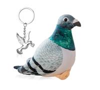 PyrrlicToy Pigeon Plush Toy, Peace Bird Plush Doll, Simulation Pigeon Ornaments Soft and Cute Peace Bird Animal Cute Pigeon as Gift for Kids, 20cm