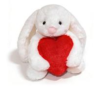 PyrrlicToy Rabbit Stuffed Animal, Love Bunny Plush Bunny Plush Doll,Romantic Couple Gift,Super Soft Rabbit Plush Toy for Girls Boys Children's Day Christmas Valentine's Day Gifts-30cm(White)