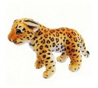 PyrrlicToy Simulation Leopard Plush Toy Realistic Stuffed Animals Leopard Standing Leopards Stuffed Animal Doll Christmas Plushie Toys Birthday Gift for Kids Adult Friends(26cm,Brown)
