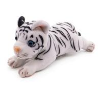 PyrrlicToy Tiger Plush Toy White Tiger Plush Pillow Stuffed Animal Tigers Soft Plush Lying Tigeres Plush Animal Cute Tigers Doll Birthday Gift Home Decor, 25cm