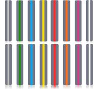 PYRUVAE 16 Pieces Guided Reading Ruler, 19cm Ruler, Dysgraphia Ruler, Reading Guide, Clear Dyslexia Bookmark for Children, Teachers, Dyslexia People