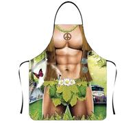 PYRUVAE Funny Chef Apron, Sexy Cooking Apron BBQ Funny Original Cooking Apron Pattern Cooking Apron BBQ Apron for Men or Friends (3)