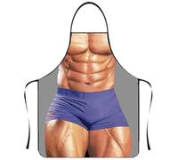 PYRUVAE Funny Chef Apron, Sexy Cooking Apron BBQ Funny Original Cooking Apron Pattern Cooking Apron BBQ Apron for Men or Friends (4)