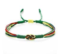 PYRWSM 10 Colors Flag Colored Bracelet Unisex Handmade Weaven String Braslet Prayer Meditation Lucky Fabric Braclet Couple Brazalete