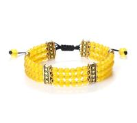 PYRWSM 3 Rows Natural Stone Beads Bracelet, Turquoise Malachite Gemstone Multi-Strand Adjustable Bracelet For Women And Men