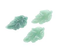 PYRWSM 40mm Leaf-Shaped Amethyst Stone With Hole, Natural Crystal For DIY Jewelry Making, Christmas Birthday Party Decoration Gift