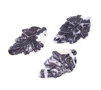 PYRWSM 40mm Leaf-Shaped Amethyst Stone With Hole, Natural Crystal For DIY Jewelry Making, Christmas Birthday Party Decoration Gift