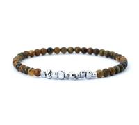 PYRWSM 4mm Beads Bracelet Unisex Irregular Hematite Stone Chakra Braslet Handmade Leisure Accessories Red Howlite Braclet