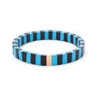 PYRWSM 4X8MM Colorful Beaded Enamel Bracelets For Women Handmade Elastic Bangle For Women Boho Accessory