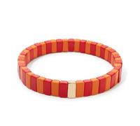 PYRWSM 4X8MM Colorful Beaded Enamel Bracelets For Women Handmade Elastic Bangle For Women Boho Accessory