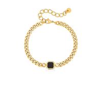 PYRWSM 5mm Width Adjustable Chain Bracelet For Men, Stainless Steel Acrylic Six-Sided Polished