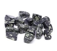 PYRWSM 5pcs Natural Tumbled Chiastolite Stone Mineral Specimen, 10-35mm Size Range For Home Aquarium Garden Decoration Craft